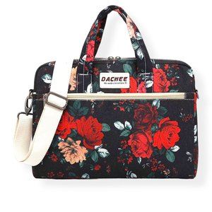 Dachee Big Red Rose Pattern Waterproof Laptop Case - 14in & 15in